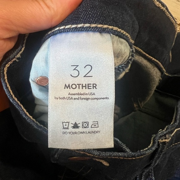 MOTHER "The Insider Crop Step Fray" dark wash women's ankle length jeans size 32 - Picture 6 of 9